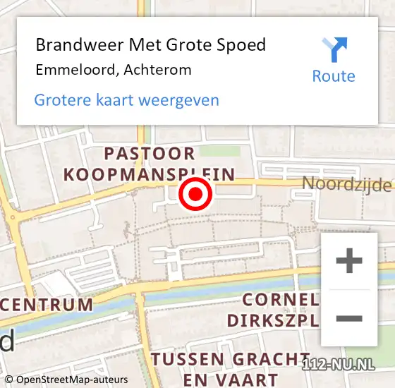 Locatie op kaart van de 112 melding: Brandweer Met Grote Spoed Naar Emmeloord, Achterom op 10 januari 2015 21:57