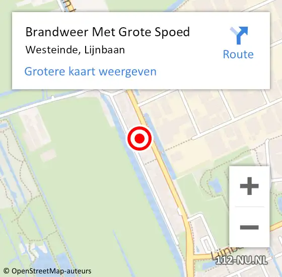 Locatie op kaart van de 112 melding: Brandweer Met Grote Spoed Naar Westeinde, Lijnbaan op 11 januari 2015 20:58