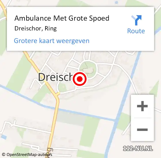 Locatie op kaart van de 112 melding: Ambulance Met Grote Spoed Naar Dreischor, Ring op 27 oktober 2013 12:20