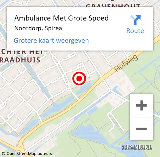 Locatie op kaart van de 112 melding: Ambulance Met Grote Spoed Naar Nootdorp, Spirea op 12 januari 2015 02:20