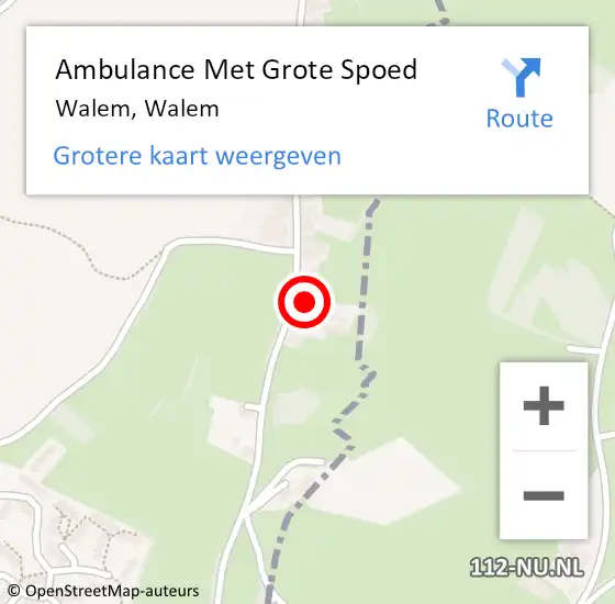 Locatie op kaart van de 112 melding: Ambulance Met Grote Spoed Naar Walem, Walem op 27 oktober 2013 12:59