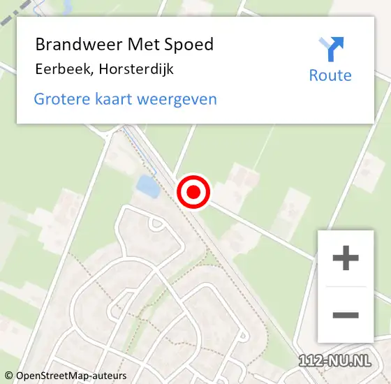 Locatie op kaart van de 112 melding: Brandweer Met Spoed Naar Eerbeek, Horsterdijk op 27 oktober 2013 13:04