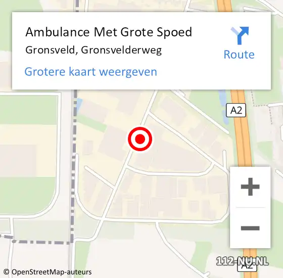 Locatie op kaart van de 112 melding: Ambulance Met Grote Spoed Naar Gronsveld, Gronsvelderweg op 12 januari 2015 12:32