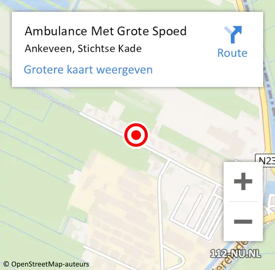 Locatie op kaart van de 112 melding: Ambulance Met Grote Spoed Naar Ankeveen, Stichtse Kade op 12 januari 2015 13:06