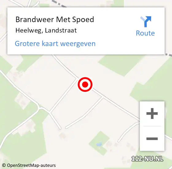 Locatie op kaart van de 112 melding: Brandweer Met Spoed Naar Heelweg, Landstraat op 12 januari 2015 19:34