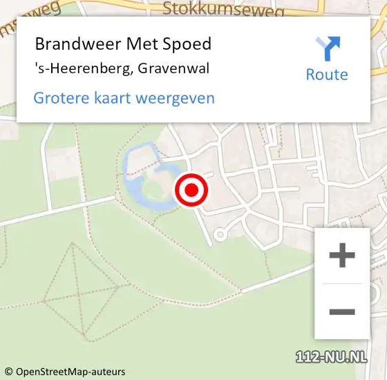 Locatie op kaart van de 112 melding: Brandweer Met Spoed Naar 's-Heerenberg, Gravenwal op 12 januari 2015 19:34