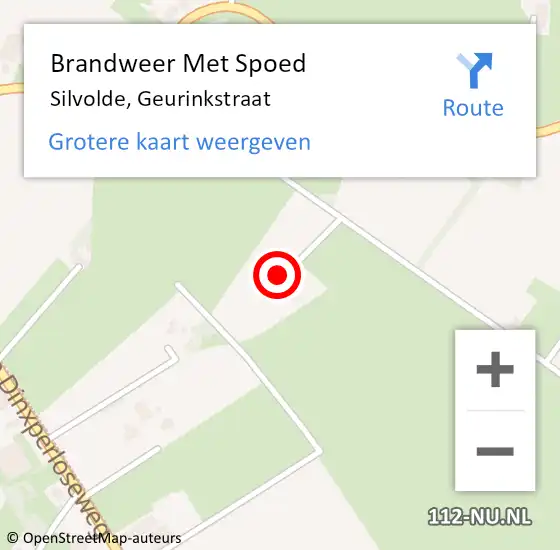 Locatie op kaart van de 112 melding: Brandweer Met Spoed Naar Silvolde, Geurinkstraat op 12 januari 2015 19:46