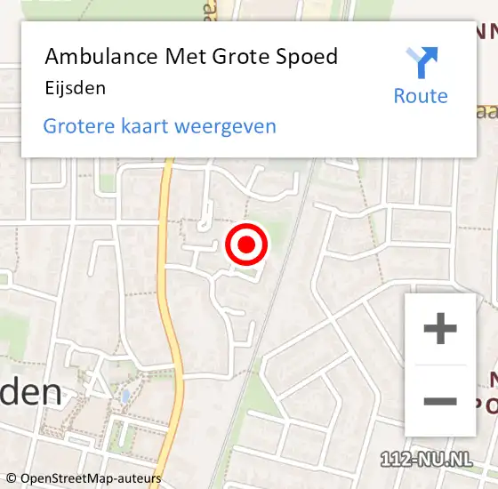 Locatie op kaart van de 112 melding: Ambulance Met Grote Spoed Naar Eijsden op 13 januari 2015 11:02