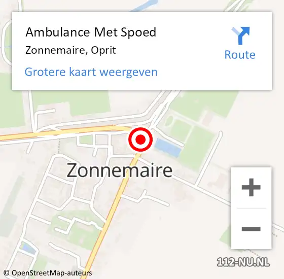 Locatie op kaart van de 112 melding: Ambulance Met Spoed Naar Zonnemaire, Oprit op 14 januari 2015 12:38