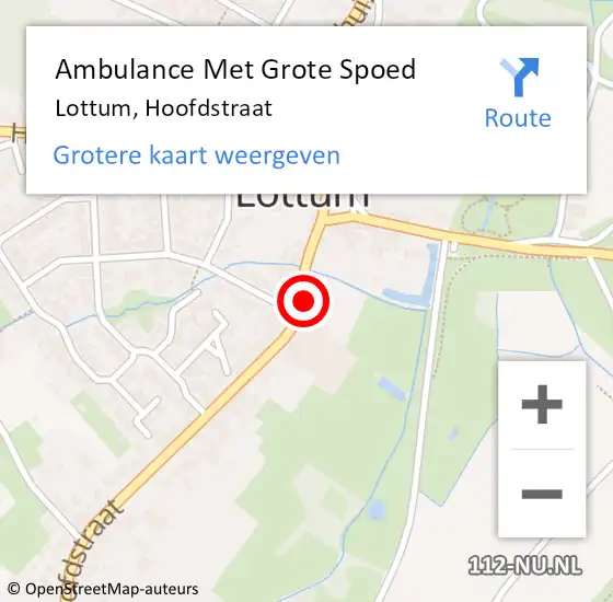Locatie op kaart van de 112 melding: Ambulance Met Grote Spoed Naar Lottum, Hoofdstraat op 14 januari 2015 18:23