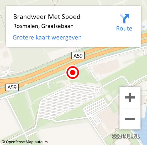 Locatie op kaart van de 112 melding: Brandweer Met Spoed Naar Rosmalen, Graafsebaan op 15 januari 2015 02:10