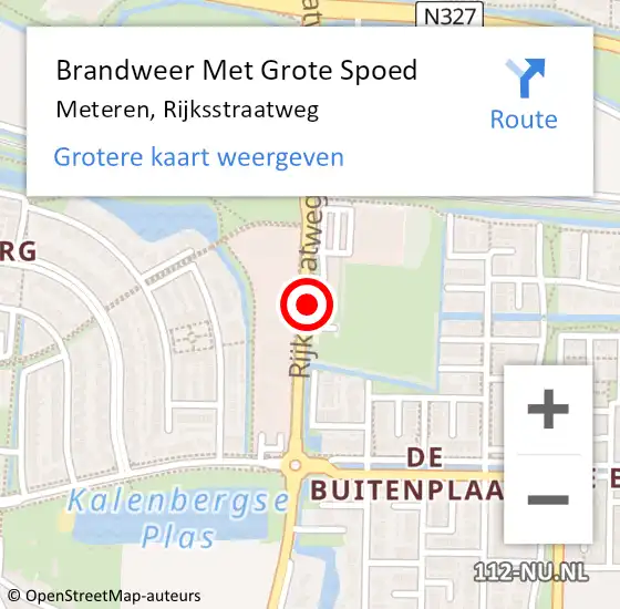 Locatie op kaart van de 112 melding: Brandweer Met Grote Spoed Naar Meteren, Rijksstraatweg op 15 januari 2015 20:04