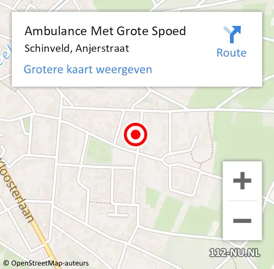 Locatie op kaart van de 112 melding: Ambulance Met Grote Spoed Naar Schinveld, Anjerstraat op 27 oktober 2013 21:55