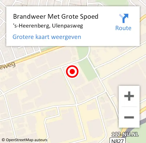 Locatie op kaart van de 112 melding: Brandweer Met Grote Spoed Naar 's-Heerenberg, Ulenpasweg op 16 januari 2015 08:06