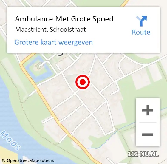 Locatie op kaart van de 112 melding: Ambulance Met Grote Spoed Naar Maastricht, Schoolstraat op 16 januari 2015 08:46