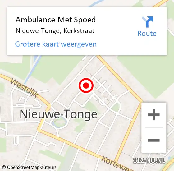 Locatie op kaart van de 112 melding: Ambulance Met Spoed Naar Nieuwe-Tonge, Kerkstraat op 16 januari 2015 20:05