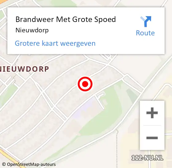 Locatie op kaart van de 112 melding: Brandweer Met Grote Spoed Naar Nieuwdorp op 16 januari 2015 21:10