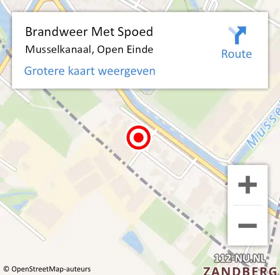 Locatie op kaart van de 112 melding: Brandweer Met Spoed Naar Musselkanaal, Open Einde op 16 januari 2015 23:32