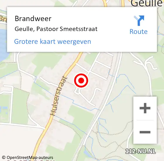 Locatie op kaart van de 112 melding: Brandweer Geulle, Pastoor Smeetsstraat op 17 januari 2015 09:59