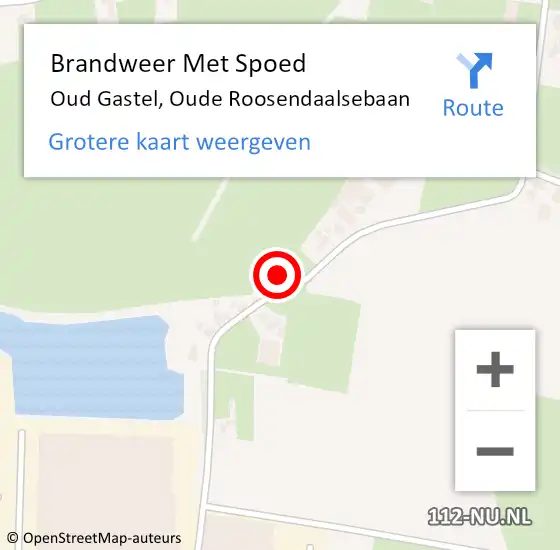 Locatie op kaart van de 112 melding: Brandweer Met Spoed Naar Oud Gastel, Oude Roosendaalsebaan op 28 oktober 2013 05:47