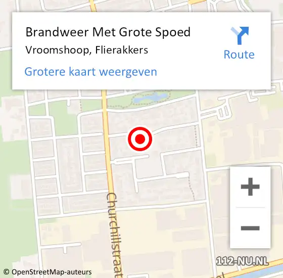 Locatie op kaart van de 112 melding: Brandweer Met Grote Spoed Naar Vroomshoop, Flierakkers op 17 januari 2015 13:44