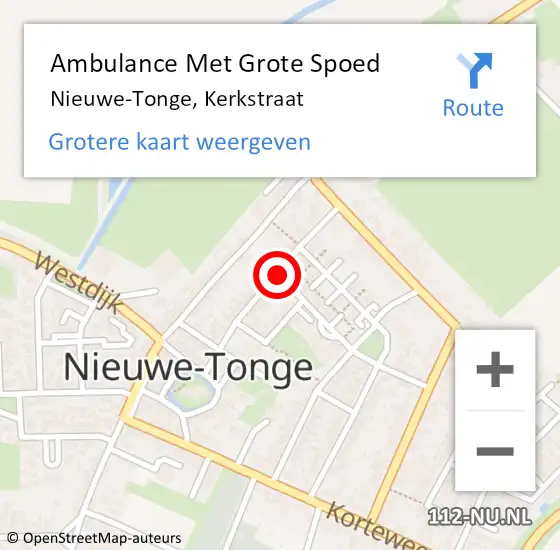 Locatie op kaart van de 112 melding: Ambulance Met Grote Spoed Naar Nieuwe-Tonge, Kerkstraat op 17 januari 2015 17:08