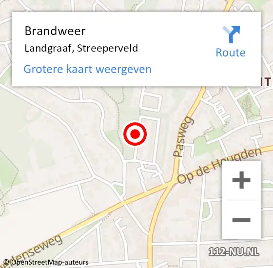 Locatie op kaart van de 112 melding: Brandweer Landgraaf, Streeperveld op 28 oktober 2013 07:01