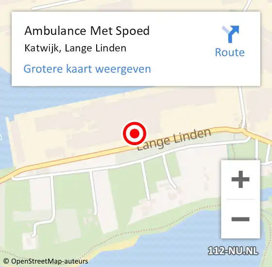 Locatie op kaart van de 112 melding: Ambulance Met Spoed Naar Katwijk, Lange Linden op 18 januari 2015 07:03