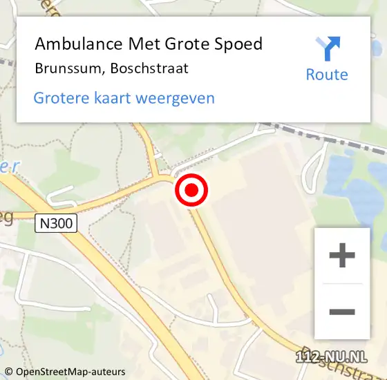 Locatie op kaart van de 112 melding: Ambulance Met Grote Spoed Naar Brunssum, Boschstraat op 18 januari 2015 09:28