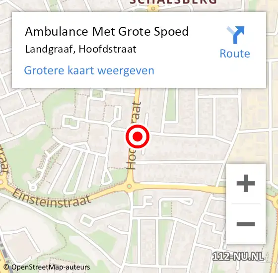 Locatie op kaart van de 112 melding: Ambulance Met Grote Spoed Naar Landgraaf, Hoofdstraat op 18 januari 2015 09:52