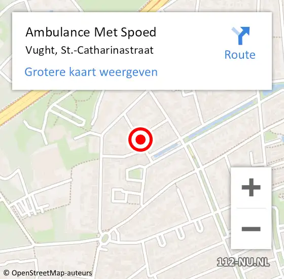 Locatie op kaart van de 112 melding: Ambulance Met Spoed Naar Vught, St.-Catharinastraat op 18 januari 2015 10:03