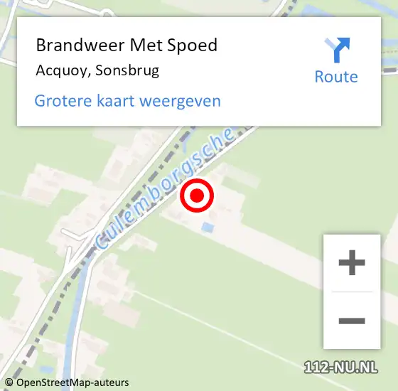 Locatie op kaart van de 112 melding: Brandweer Met Spoed Naar Acquoy, Sonsbrug op 28 oktober 2013 08:03