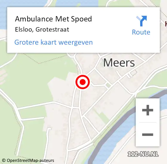 Locatie op kaart van de 112 melding: Ambulance Met Spoed Naar Elsloo, Grotestraat op 19 januari 2015 05:39