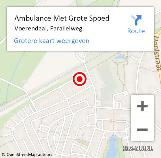 Locatie op kaart van de 112 melding: Ambulance Met Grote Spoed Naar Voerendaal, Parallelweg op 19 januari 2015 09:51