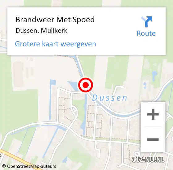 Locatie op kaart van de 112 melding: Brandweer Met Spoed Naar Dussen, Muilkerk op 28 oktober 2013 08:44