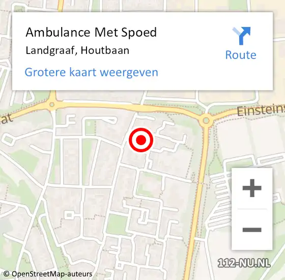 Locatie op kaart van de 112 melding: Ambulance Met Spoed Naar Landgraaf, Houtbaan op 19 januari 2015 12:54