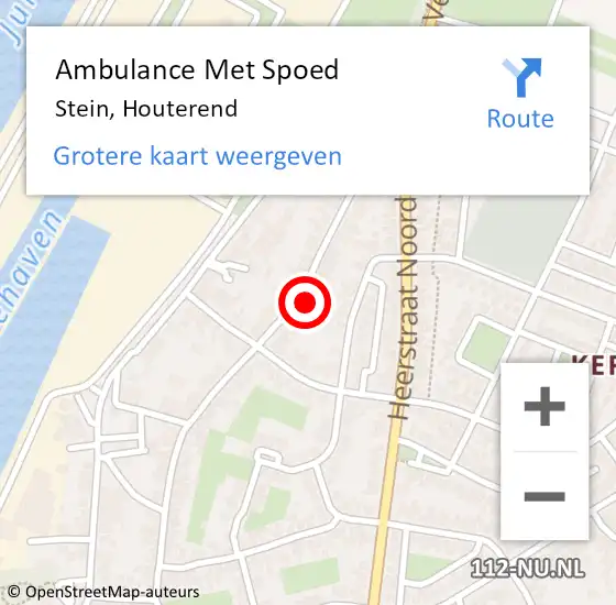 Locatie op kaart van de 112 melding: Ambulance Met Spoed Naar Stein, Houterend op 19 januari 2015 13:41