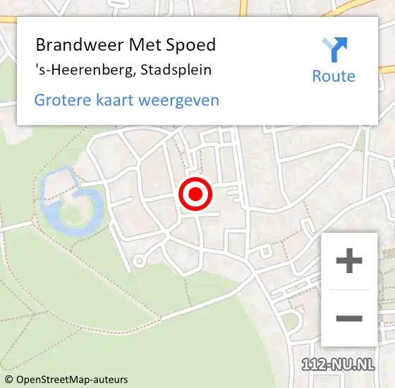 Locatie op kaart van de 112 melding: Brandweer Met Spoed Naar 's-Heerenberg, Stadsplein op 19 januari 2015 17:48