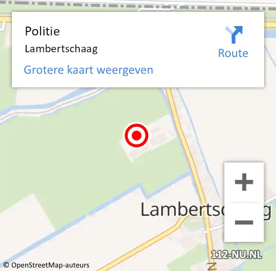 Locatie op kaart van de 112 melding: Politie Lambertschaag op 20 januari 2015 08:58