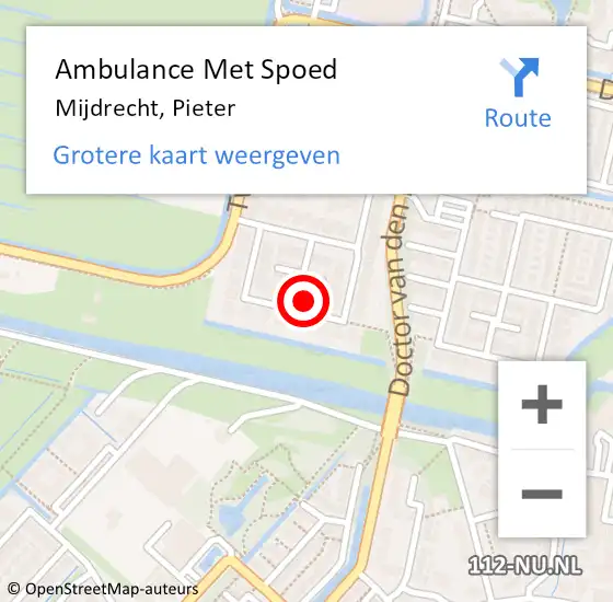 Locatie op kaart van de 112 melding: Ambulance Met Spoed Naar Mijdrecht, Pieter op 20 januari 2015 16:58