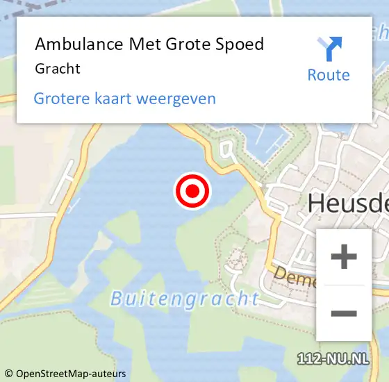 Locatie op kaart van de 112 melding: Ambulance Met Grote Spoed Naar Gracht op 20 januari 2015 18:09