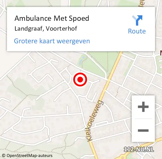 Locatie op kaart van de 112 melding: Ambulance Met Spoed Naar Landgraaf, Voorterhof op 20 januari 2015 20:30