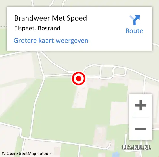 Locatie op kaart van de 112 melding: Brandweer Met Spoed Naar Elspeet, Bosrand op 28 oktober 2013 10:13