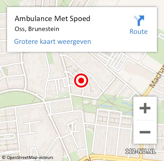 Locatie op kaart van de 112 melding: Ambulance Met Spoed Naar Oss, Brunestein op 21 januari 2015 07:06