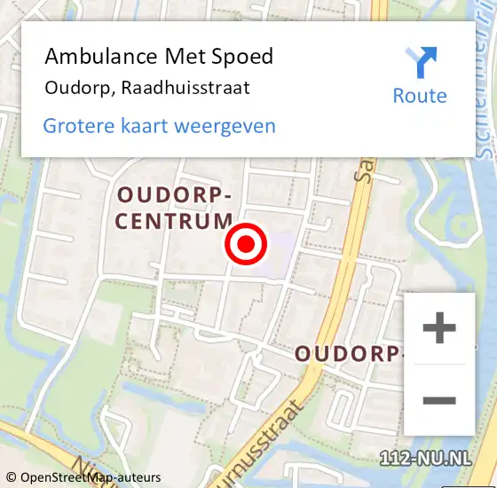 Locatie op kaart van de 112 melding: Ambulance Met Spoed Naar Oudorp, Raadhuisstraat op 21 januari 2015 08:06