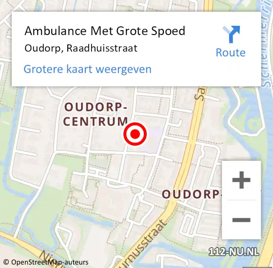 Locatie op kaart van de 112 melding: Ambulance Met Grote Spoed Naar Oudorp, Raadhuisstraat op 21 januari 2015 08:07