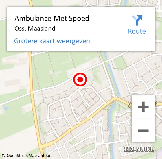 Locatie op kaart van de 112 melding: Ambulance Met Spoed Naar Oss, Maasland op 21 januari 2015 12:43