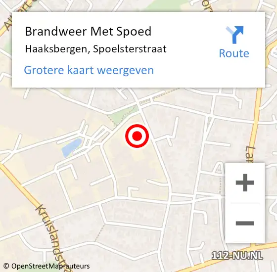 Locatie op kaart van de 112 melding: Brandweer Met Spoed Naar Haaksbergen, Spoelsterstraat op 10 september 2013 23:27