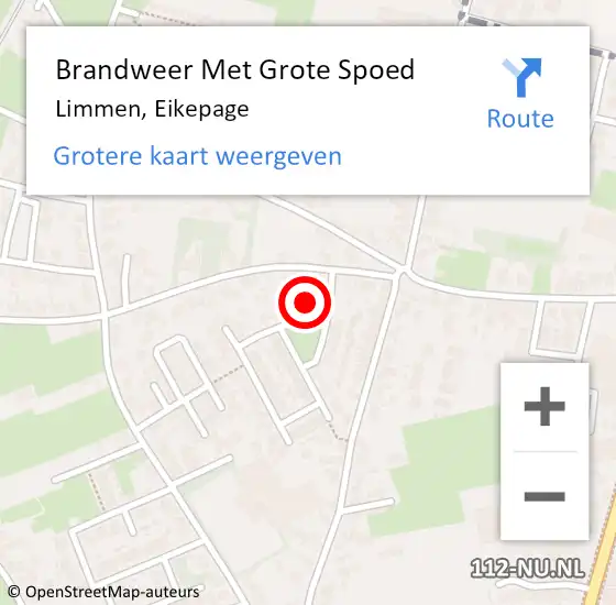 Locatie op kaart van de 112 melding: Brandweer Met Grote Spoed Naar Limmen, Eikepage op 28 oktober 2013 10:46