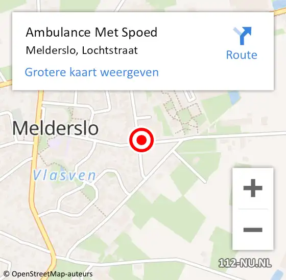 Locatie op kaart van de 112 melding: Ambulance Met Spoed Naar Melderslo, Lochtstraat op 22 januari 2015 09:41